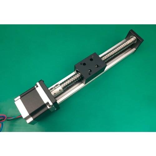 SGX Horizontal Vertical Usage 100mm-800mm stroke Motorized Nema 23 Stepper Motor Linear Motion Guide Rail For Cnc Machine