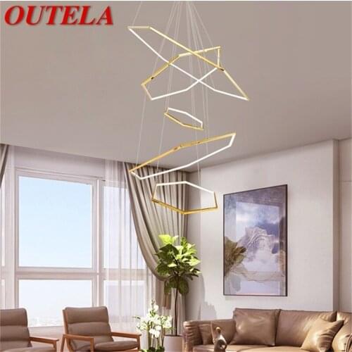 OUTELA Nordic Pendant Lights Gold Creative Modern LED Lamp Fixture For Home Decoration Living Room