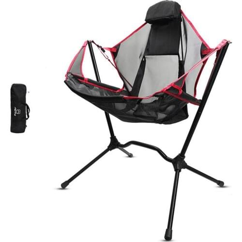 Portable Outdoor Folding Camping Chair Seat for Fishing Festival Picnic BBQ Beach Stool Rocking Chair Bear up to 150KG
