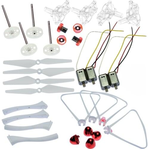 X8SW Part Set Propeller Motor Langing Skid Gear Blade Cover Kit for Syma X8SC X8SW X8PRO RC Drone Spare Part Accessories