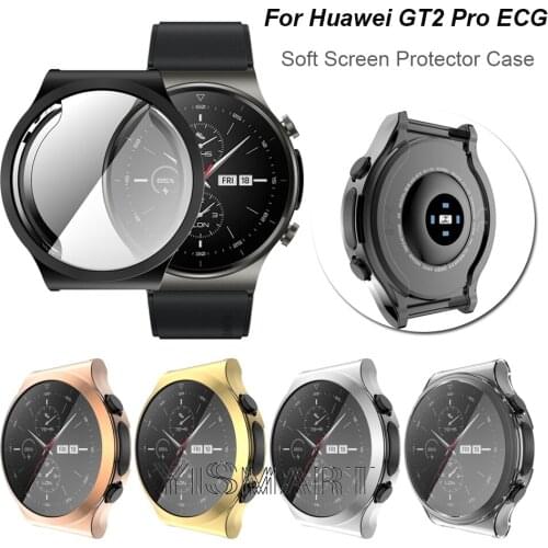 Screen Protector Cover for Huawei Watch GT 2 Pro Ecg Case Soft TPU Bumper for GT2 Scratch-resistant Shell