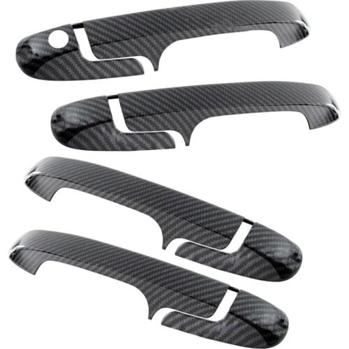 1 Set ABS Carbon Fiber Black Side Door Handle Cover Trim Fit For Honda Accord Sedan 2003 2004 2005 2006 2007