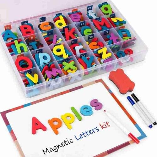 1 Set Colour Magnet 26 Alphabet Intelligence Development Toy Kids Children Magnetic Sticker Classroom Office Whiteboard Gadget