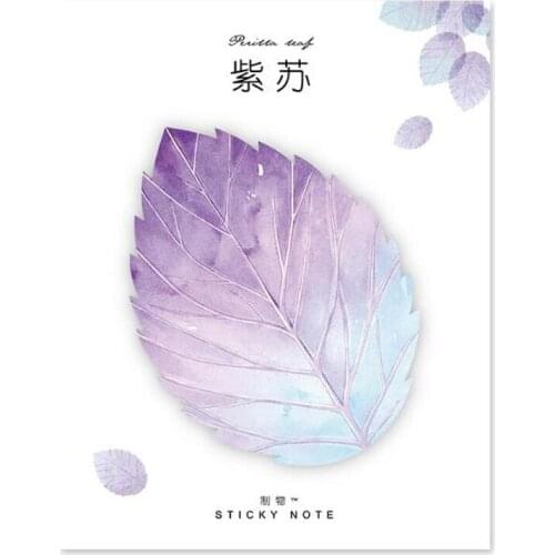 Cute Simulation Leaf Sticker N Times Post Message Leaf Collection Can Tear Note Book Student Office Stationery Sticker Note Book