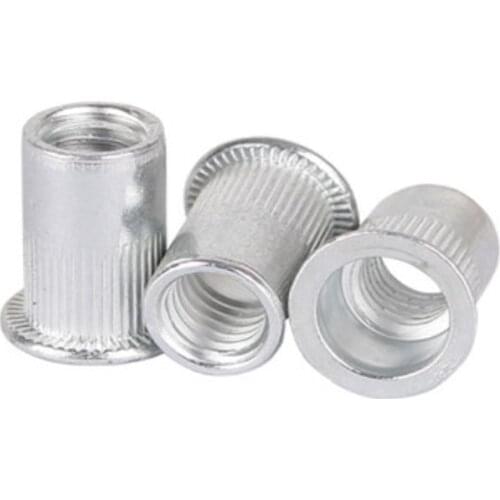 10-50Pcs Aluminum rivet nut M3 M4 m5 M6 M8 M10 Flat Head Rivet Nuts Set Nuts Insert Riveting