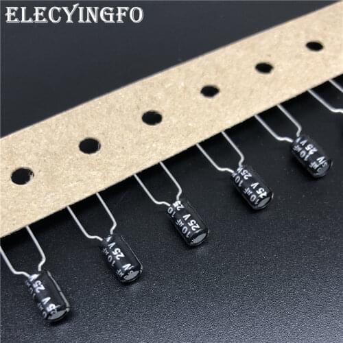 20Pcs/100Pcs 10uF 25V10uf SUNCON(SANYO) LS series 4x7mm 25V10uF Long Life Electrolytic Capacitor