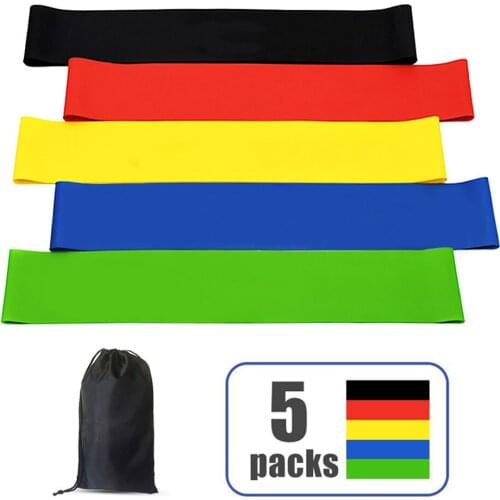 5pcs Home Yoga Resistance Band Pull Rope TPE Elastic Bands for Gym Equipment Exercise Yoga Workout Band Fitness