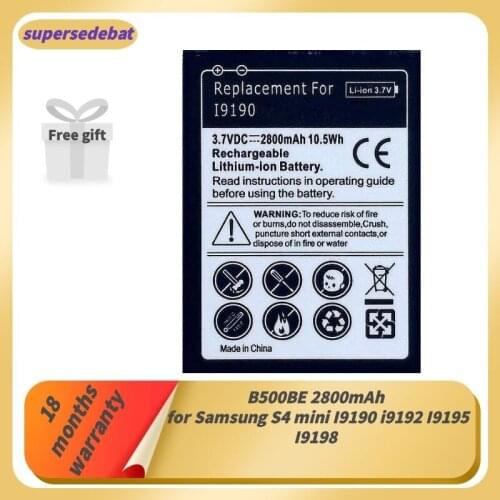 Supersedebat Rechargeable Battery for Samsung S4 Mini I9190 I9192 I9195 I9198 Bateria for Galaxy S4 Mini Batteries Accumulator