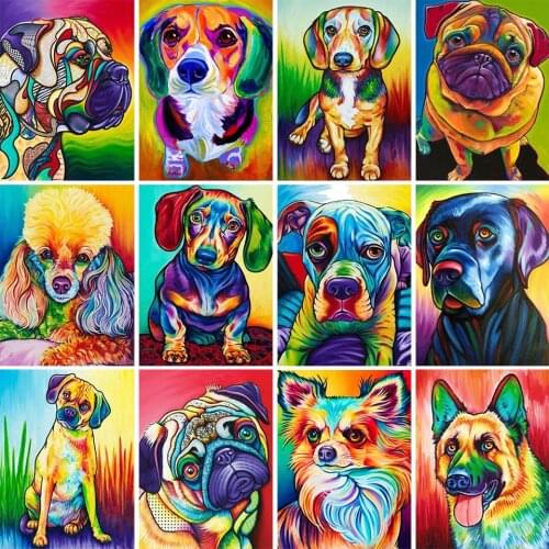 5D DIY Diamond Painting Animal Dog Picture Diamond Embroidery Full Square/Round Diamond Mosaic Home Decor Painting Gift