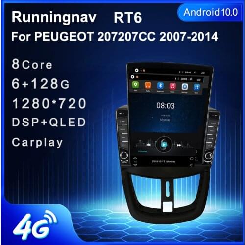 9.7" Android 10.0 For PEUGEOT 207/207CC 2007-2014 Tesla Type Car Radio Multimedia Video Player Navigation GPS RDS