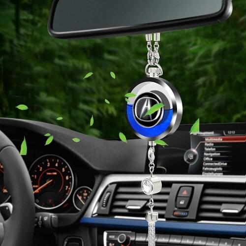 Car Logo Perfume Pendant Rearview Mirror Hanging Exquisite Ornament Car Freshener Diffuse Smell Refresh for Driver