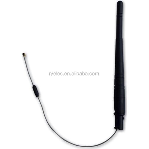 Bayonet type mount 2.4GHZ WIFI dipole whip antenna with flying lead and ferrite