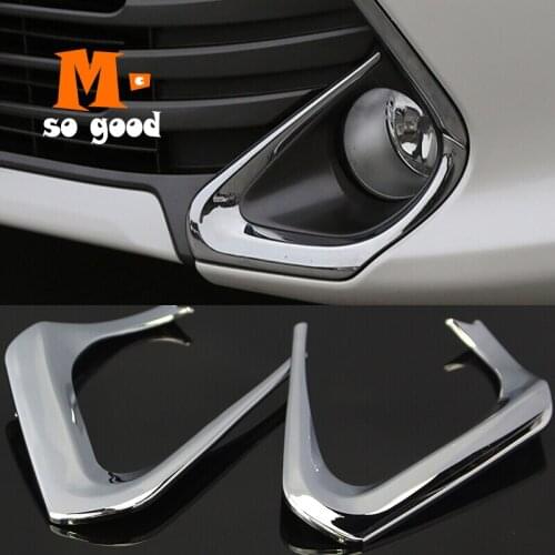 For Toyota Camry 2015 2016 2017 ABS Chrome Front Fog Lamp Light Covers Trim Stickers Shell Car Accessories Chromium Styling