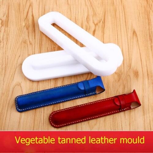 New Handmade Leather Goods Making Tools Pen Cover Shaped Mold Vegetable Tanned Cow Leather Molding Mould Plastic Nylon Molding