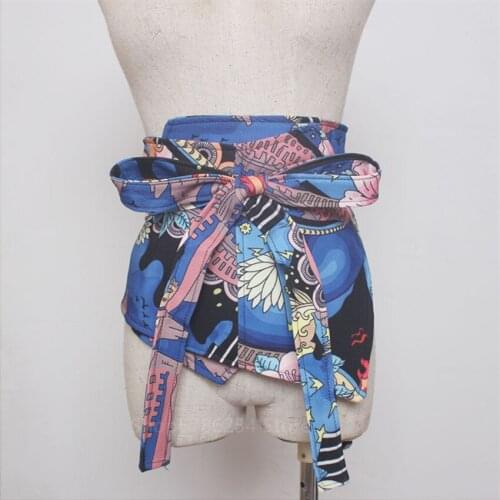 Kimono Obi Belt Japanese Traditional Clothing Floral Print Vintage Retro Japan Harajuku Women Dress Lady High Waist Good Quality
