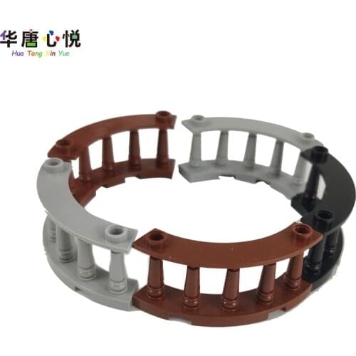 Creator City Furniture Series 5PCS 4x4x2 Fence Arc Corner Railing MOC 30056 Building Blocks Educational Toys Gifts Cities Model