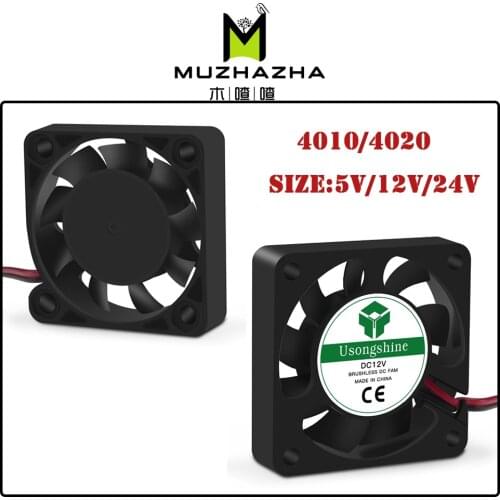 DC 5V/12V/24V Computer CPU Cooler Mini Cooling Fan 40MM 40x40x10mm/40x40x20mm Small Exhaust Fan for ender 3 CR10 3D Printer