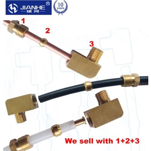 JN type JIANHE lubrication Brass oil Pipe Fitting 4mm/6mm Fitting Connector for Lubrication System/CNC Machine