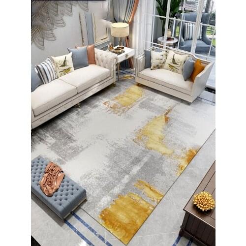 Light Luxury Simple Living Room Carpet Post-Modern Bedroom Blanket American Coffee Table Floor Mat Nordic High-End Home Rugs