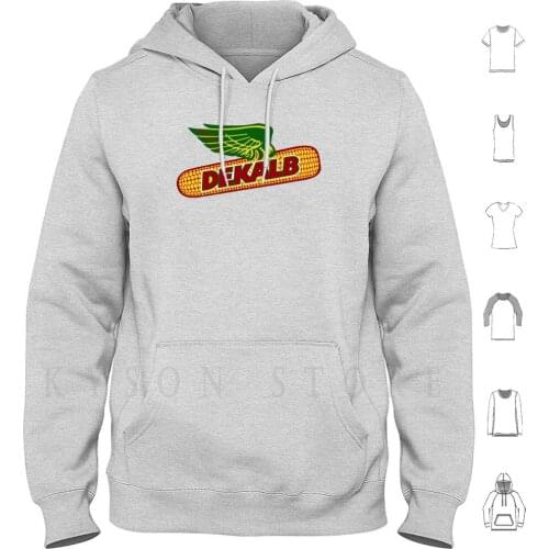 Dekalb Logo Hoodies Long Sleeve Dekalb Logo Dekalb America Americana 70 S 80 S Authentic Awesome Bright Logo