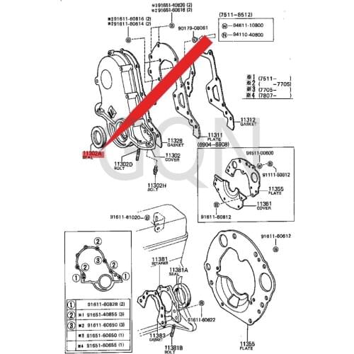 Oil seal (used for timing chain or timing belt cover) 1969-Toy ota PUB LIC AST ARL ETC ORO LLA crankshaft front oil seal