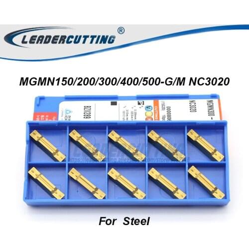 MGMN150-G MGMN 200-G 250-G MGMN300-M MGMN400-M MGMN500-M NC3020*10pcs Grooving carbide insert for MGEHR/MGIVR,blades for Steel