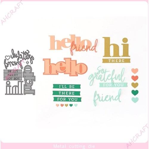 Greeting Words set Metal Cutting Dies for DIY Scrapbooking Photo Album Decorative Embossing Paper Card Crafts Die 2021