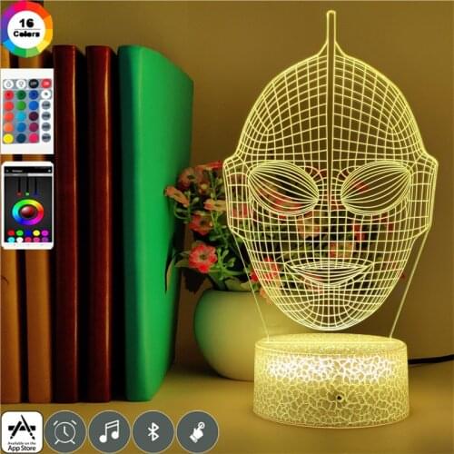 APP Control 3D Night Light Plug In LED Ultraman Taro Desk Lamp Bedside Nightlight Boys Fans Holiday Birthday Gift Room Decor