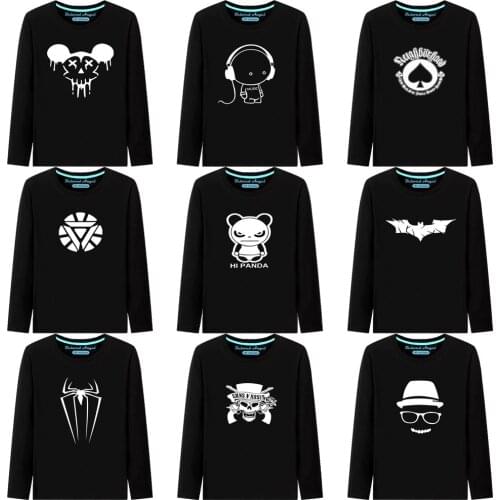 2021 New Game Funny Cartoon Luminous T Shirt for Kids Children Boys Girls Cute Anime T-shirt Kawaii Long Sleeve Tops Tees 3-15T