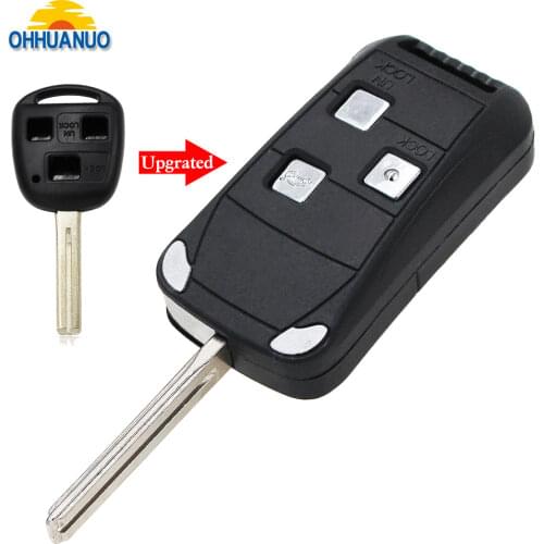 NEW 3 Buttons Remote Shell Uncut Folding Flip Key Case Fob S For Lexus GS ES RX LX