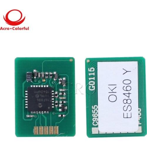 One set toner reset chip for OKI ES8460 ES8460cdtn ES8460cdxn Laser printer cartridge 44059229 ~ 44059232