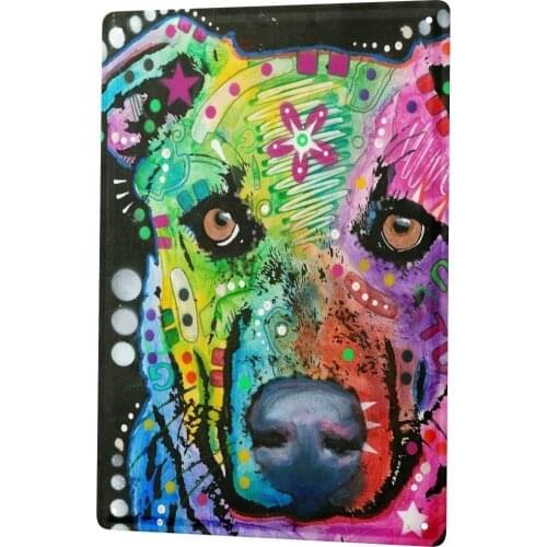 SINCE 2004 Tin Sign Metal Plate Decorative Sign Home Decor Plaques Animal Shelter Colorful Dog