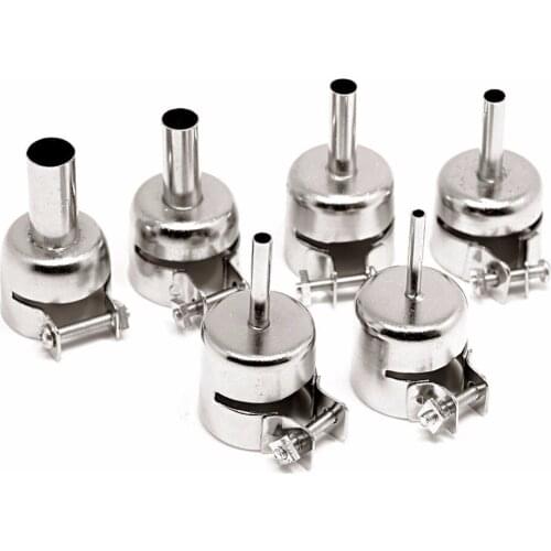 3/4/5/6/8/10mm 850 Circular Nozzles Hot Air Rework Reflow Soldering Station 6PCS/SET New 2019