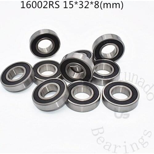 16002RS 15*32*8(mm) 1Piece bearing ABEC-5 16002 16002RS rubber sealing sealing type chrome steel bearing