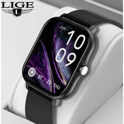 2021 LIGE New Fashion Women Smart Watch Men Activity Tracker Heart Rate Monitor Sports Men smartwatch Ladies For Android iOS+Box