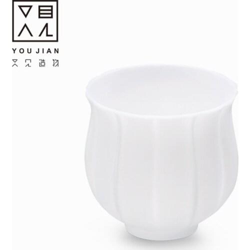 Dehua white porcelain ceramic cup China Kung Fu cup drinking tea ceramic sample Tea Cup China tea bowl host cup single cup