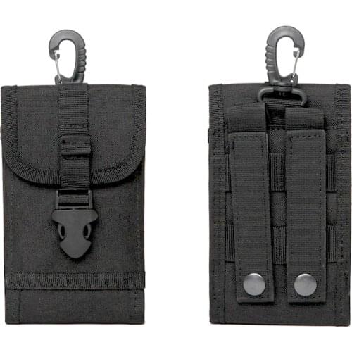 Outdoor EDC Tactical Military MOLLE Phone Pouch Waist Clip-On Holster Bag with Belt Clip Nylon Touch Duty for Smartphone 4 Color