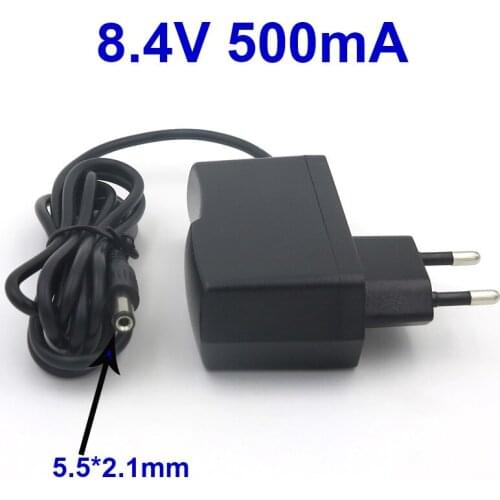 VORED 8.4V 500mA Switching Power Supply Adapter US/EU/UK Plug Universal Charger 5.5mm*2.1mm for Lithium battery Free Shipping