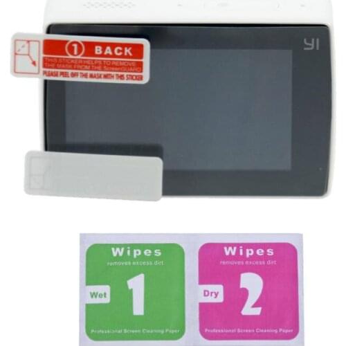 2pcs LCD Diaplay Screen Protector PET Clear Film Guard For Xiaomi YI 4K Xiaoyi 2 II Plus 4K+ Lite Discovery Action Sport Camera