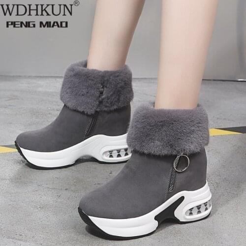 Women Boots Winter Warm Fur Sneakers Platform Snow Boots Women Ankle Boots Female Causal Shoes Ankle Boots For Women Botas Mujer