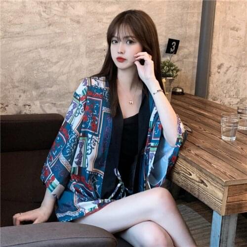 2021 Summer Women Chiffon Floral Kimono Beach Cardigan Sheer Cover Up Swimwear Long Blouse Shirts Female Tops