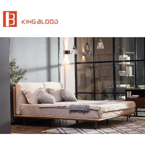 1.5 or 1.8m bed leather material for bedroom set designs