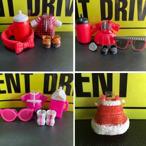2021 New Year 1 set Lo Doll clothes glasses bottle shoes Accessorries lol accessories on sale collection Christmas gift toys