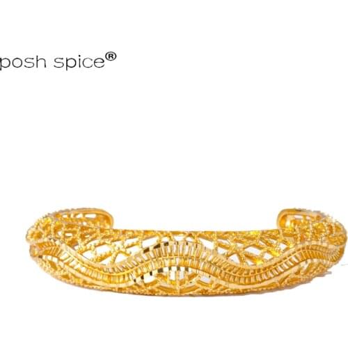 1pcs wholesale Ethiopian bride Bangles for women Gold color Dubai bracelet&Bangle arabic african luxury jewelry gift