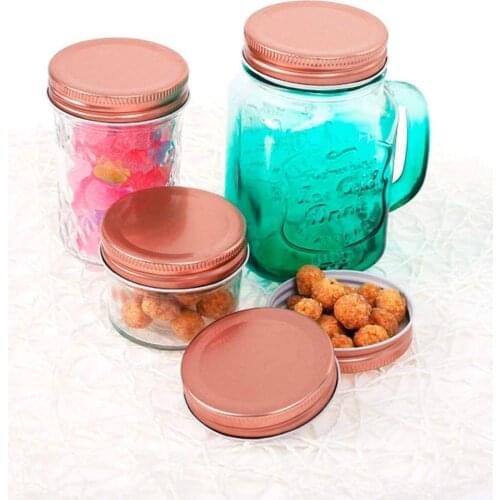 10pcs 70mm tin iron Mason Jar Lid Practical Leakproof Cover Convenient Sealing Lid For Home Kitchen With Silicone Gasket