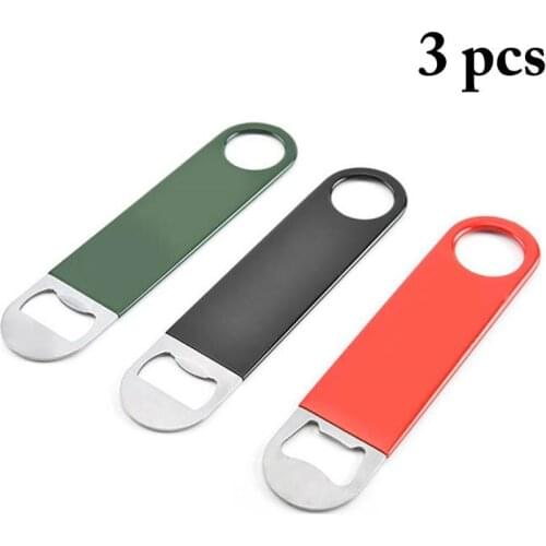 3PCS Metal Bottle Opener Creative Professional Stainless Steel Beer Tool Beer Opener Hotel Professional Beer Bottle Opener