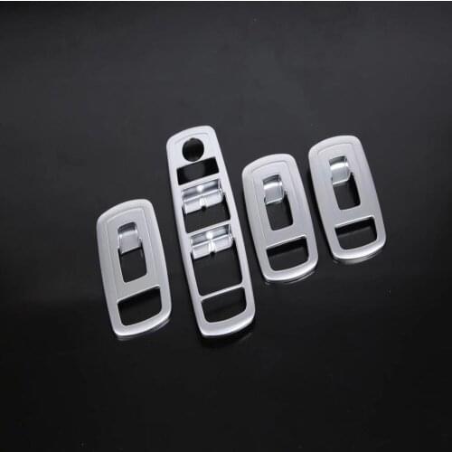 For Maserati Levante 2016 4PCS ABS Chrome Car Door Armrest Window Glass Lifter Button Cover Trims Car Styling Auto Accessories