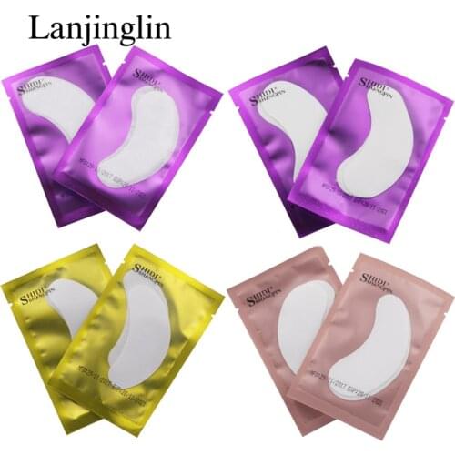 LANJINGLIN 5PCS Eye Pads For Eyelash Extension Under Eye Eyelash Patches Paper Patches for False Eyelashes Makeup Tool