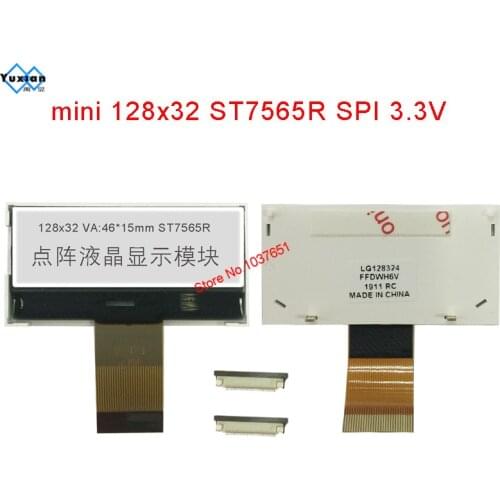 COG LCD module 12832 128*32 mini small screen LCM ST7565R Serial SPI 3.3v LG128324FFDWH6V