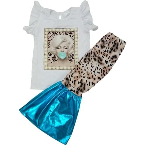 Kids designer clothes girls summer clothes set milk silk toddler baby girls clothes bell bottom outfits summer boutique clothing